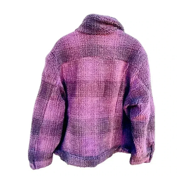 Levi’s Cozy Vintage Relaxed Fit Sherpa Trucker Shirt Jacket Men Size XL Burgundy - Picture 2 of 9